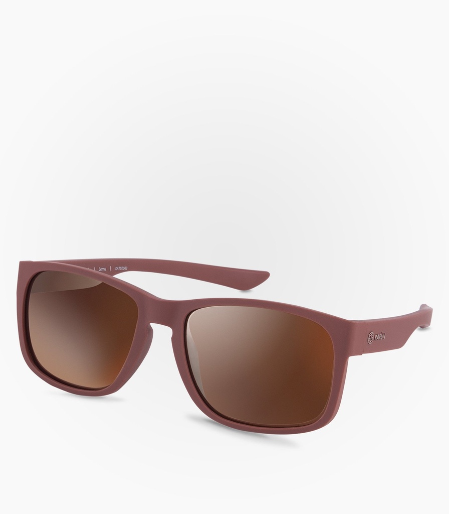 (S) Lemu Dark Red Polarized Lens Color Brown Flash Mirror Brown 