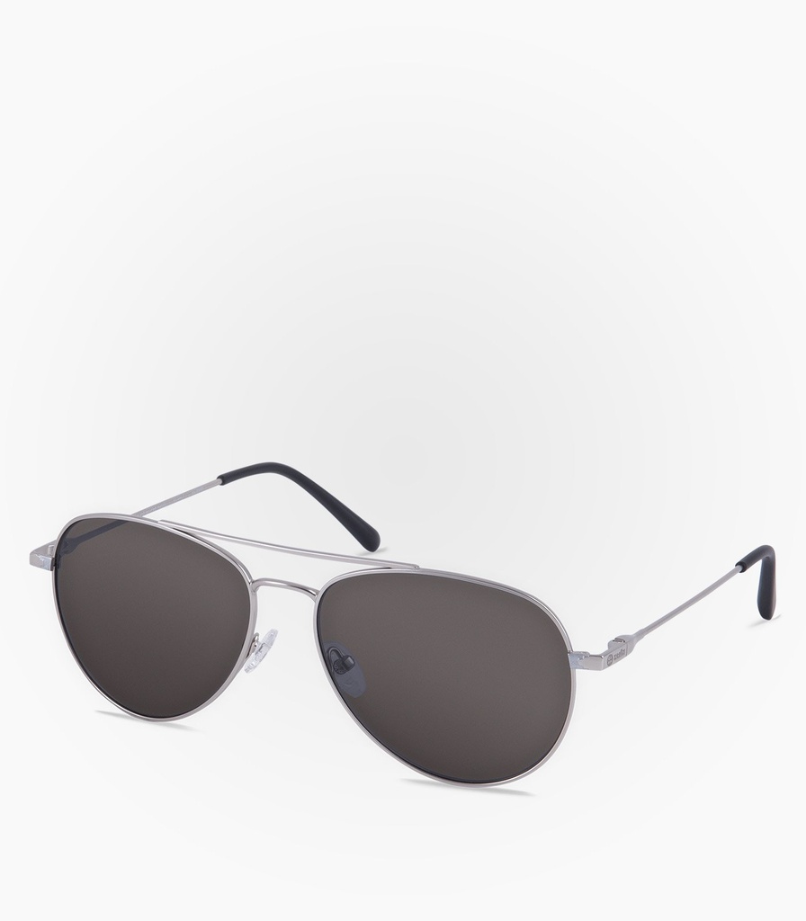 (S) Huemul Silver Metal Non Polarized Lens Color Grey   